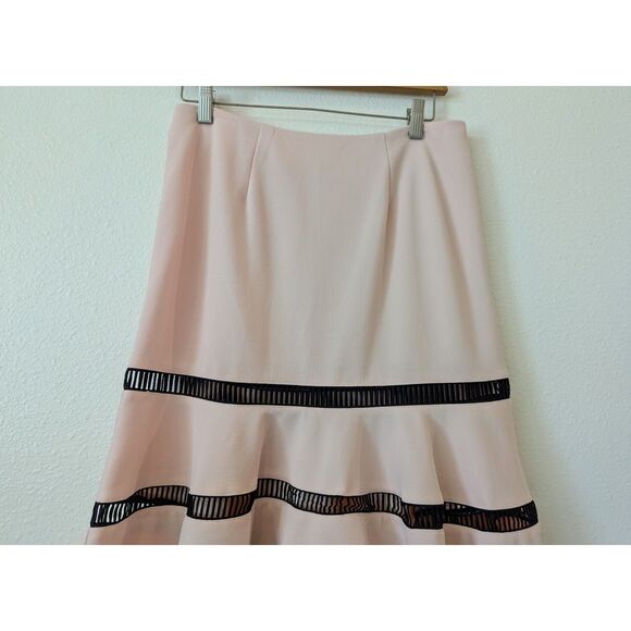 Venus High Low Fishtail Skirt in Pink and Black Sz 10 - Picture 2 of 10